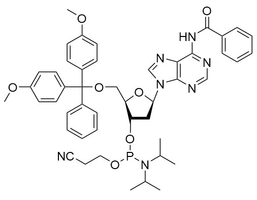 99% বিশুদ্ধতা -DA(Bz)-CE-Fosphoramidite সংশ্লেষণ CAS 98796-53-3 C47H52N7O7P