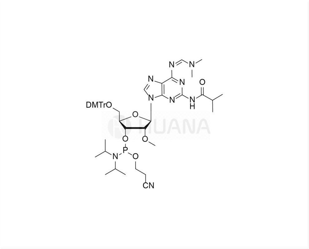 DMTr-2'-O-Me-N2-iBu-N6-dmf- 2-amido-rA-3'-CE-Fosphoramidite