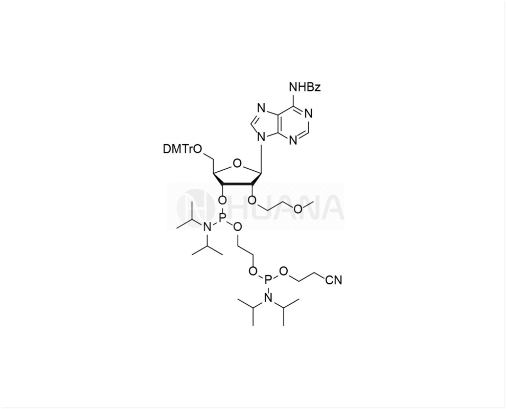 DMTr-2'-O-MOE-rA(Bz)-3'- ((2-সায়ানোথোক্সি) ((ডিসোপ্রোপাইলামিনো) ফসফোরামাইডাইট) -ইথাইল-ডিসোপ্রোপাইলফসফোরামাইডাইট