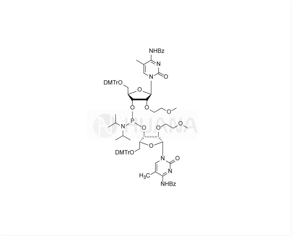 Bis(5'-O-DMTr-2'-O-MOE-5-Me-rC(Bz)-3'-oxy)-diisopropylphosphoramidite